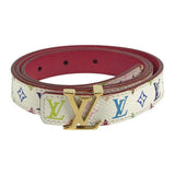Load image into Gallery viewer, Louis Vuitton Belt Ceinture Initial Unknown Monogram Multicolor Canvas Blanc