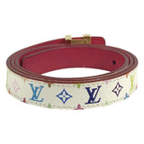 Load image into Gallery viewer, Louis Vuitton Belt Ceinture Initial Unknown Monogram Multicolor Canvas Blanc
