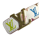 Load image into Gallery viewer, Louis Vuitton Belt Ceinture Initial Unknown Monogram Multicolor Canvas Blanc