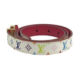 Load image into Gallery viewer, Louis Vuitton Belt Ceinture Initial Unknown Monogram Multicolor Canvas Blanc