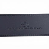 Load image into Gallery viewer, Gucci Daaat Web Detail Buckle Leather Belt Navy Silver 90 Recommended