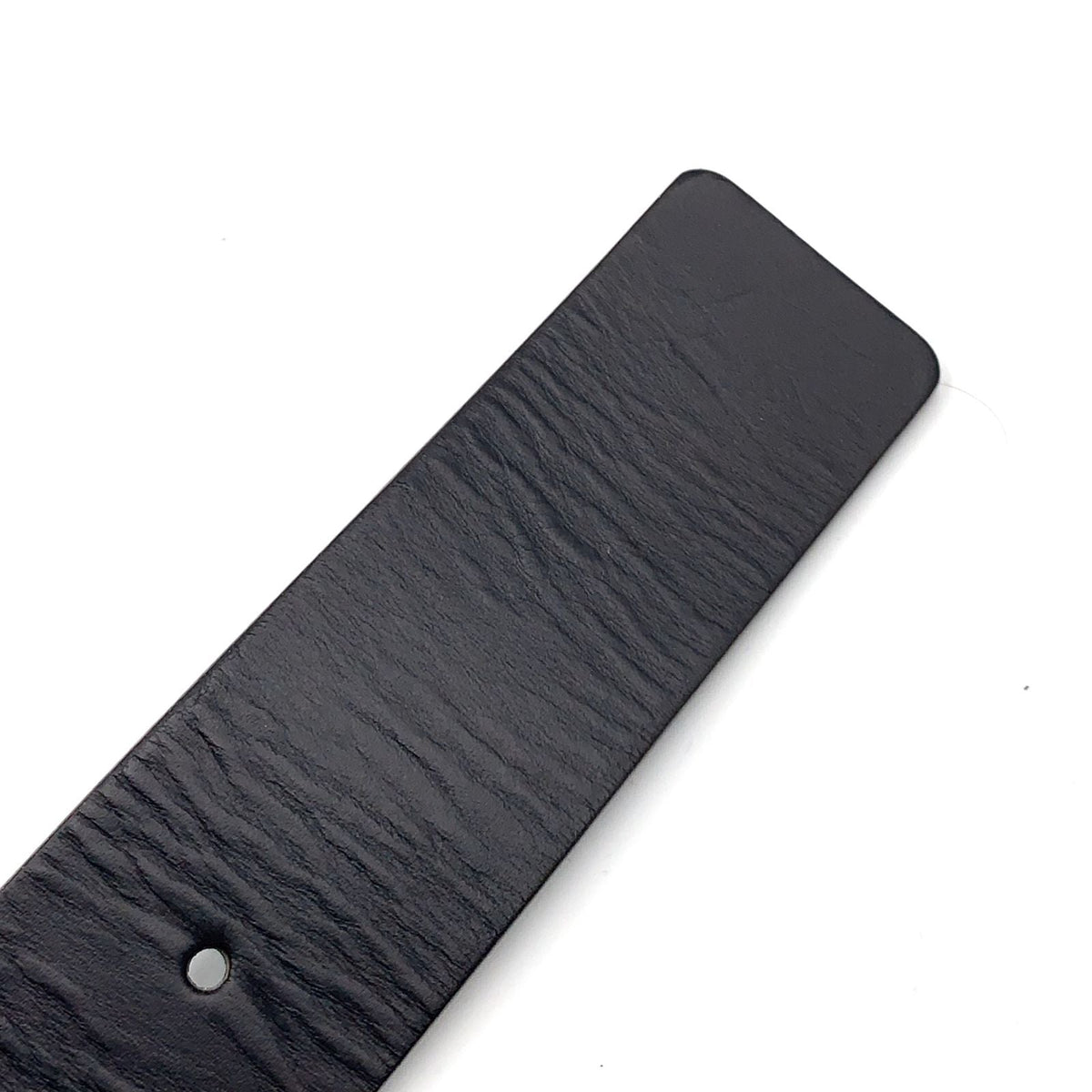 Gucci Interlocking Buckle Leather Black Belt Silver