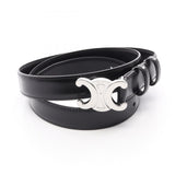 Load image into Gallery viewer, Celine Belt Triomphe 25 Silver Leather