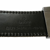 Load image into Gallery viewer, Gucci Leather GG Canvas Silver Square Hapi Buckle Reversible Belt Beige Black