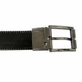 Load image into Gallery viewer, Gucci Leather GG Canvas Silver Square Hapi Buckle Reversible Belt Beige Black