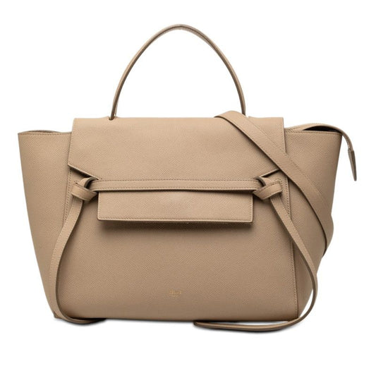 Celine Belt Bag 2-Way Beige Leather