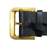Load image into Gallery viewer, Dior D Buckle Quake Leather Waist Mark Belt 75 Black Gold
