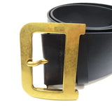 Load image into Gallery viewer, Dior D Buckle Quake Leather Waist Mark Belt 75 Black Gold