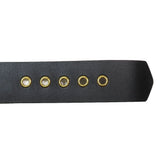 Load image into Gallery viewer, Dior D Buckle Quake Leather Waist Mark Belt 75 Black Gold