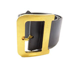 Load image into Gallery viewer, Dior D Buckle Quake Leather Waist Mark Belt 75 Black Gold