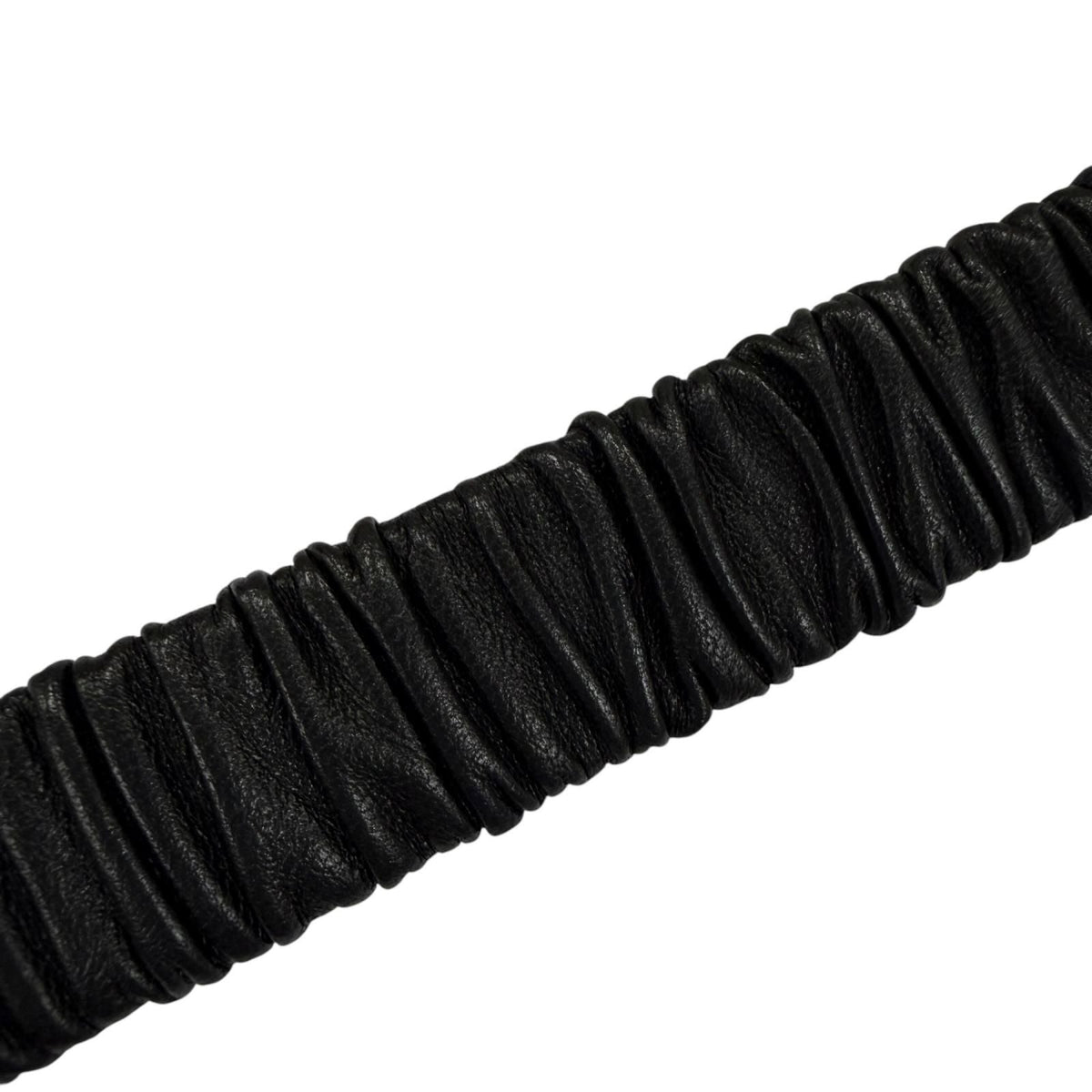 Chanel 23c Logo Buckle Rhinestone Leather Belt Black Gold