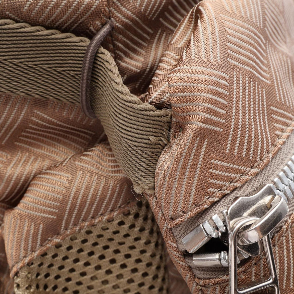 Bottega Veneta Backpack Trekking Intrecciato Beige Nylon