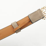 Load image into Gallery viewer, Loewe Anagram Buckle Belt Beige Gold 70