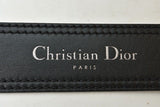 Load image into Gallery viewer, Dior Belt Leather Black Silver Business