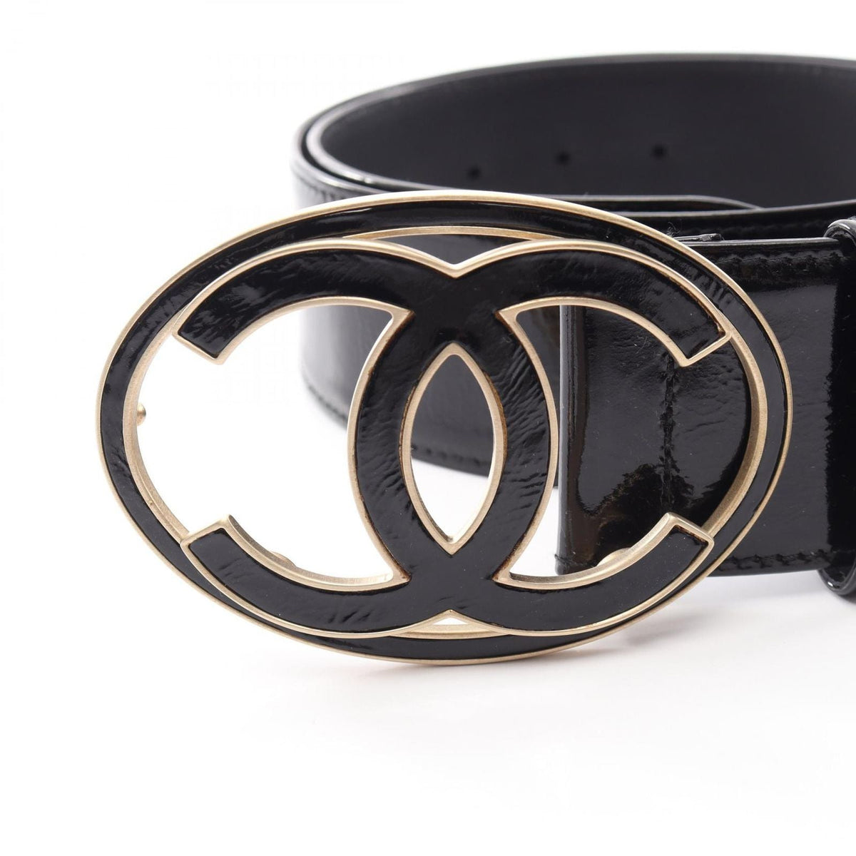 Chanel Belt CC Logo Patent Leather