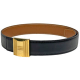 Load image into Gallery viewer, Hermes Cadena Buckle Reversible Belt Box Calf Courchevel Black Brown