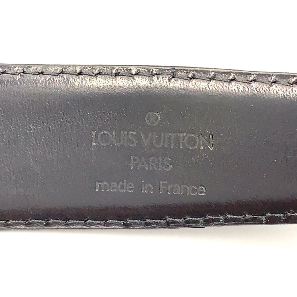 Louis Vuitton Ceinture Classic Leather Black Belt Gold