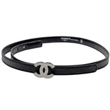 Load image into Gallery viewer, Chanel CC Logo Belt 97 Leather Black