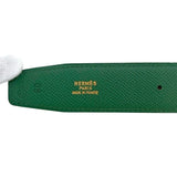 Load image into Gallery viewer, Hermes Belt Yellow Green Constance Waist 63 30 Togo Leather Logo Buckle