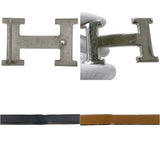 Load image into Gallery viewer, Hermes Belt Black Brown Constance Waist 93 30 Box Calf Togo Logo Buckle