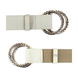 Load image into Gallery viewer, Bottega Veneta White Silver Leather 925 Sterling Belt