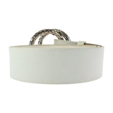 Load image into Gallery viewer, Bottega Veneta White Silver Leather 925 Sterling Belt