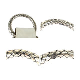Load image into Gallery viewer, Bottega Veneta White Silver Leather 925 Sterling Belt
