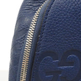 Load image into Gallery viewer, Gucci Belt Bag Jumbo GG Leather Blue Silver