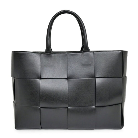 Bottega Veneta Arco Tote Bag Black Intrecciato Calf Leather