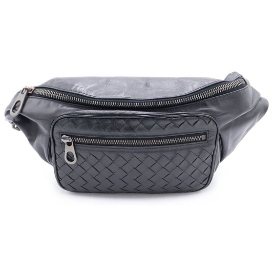 Bottega Veneta Intreccia Leather Belt Bag Black