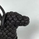 Load image into Gallery viewer, Bottega Veneta Bag Charm Intrecciato Dog Leather Brown