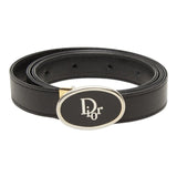 Load image into Gallery viewer, Dior Logo Belt 70 28 Black Leather