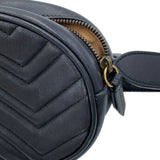 Load image into Gallery viewer, Gucci Belt Bag GG Marmont Leather Bag Waist Pouch Black