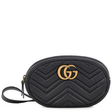 Load image into Gallery viewer, Gucci Belt Bag GG Marmont Leather Bag Waist Pouch Black