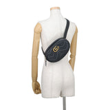 Load image into Gallery viewer, Gucci Belt Bag GG Marmont Leather Bag Waist Pouch Black