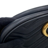 Load image into Gallery viewer, Gucci Belt Bag GG Marmont Leather Bag Waist Pouch Black