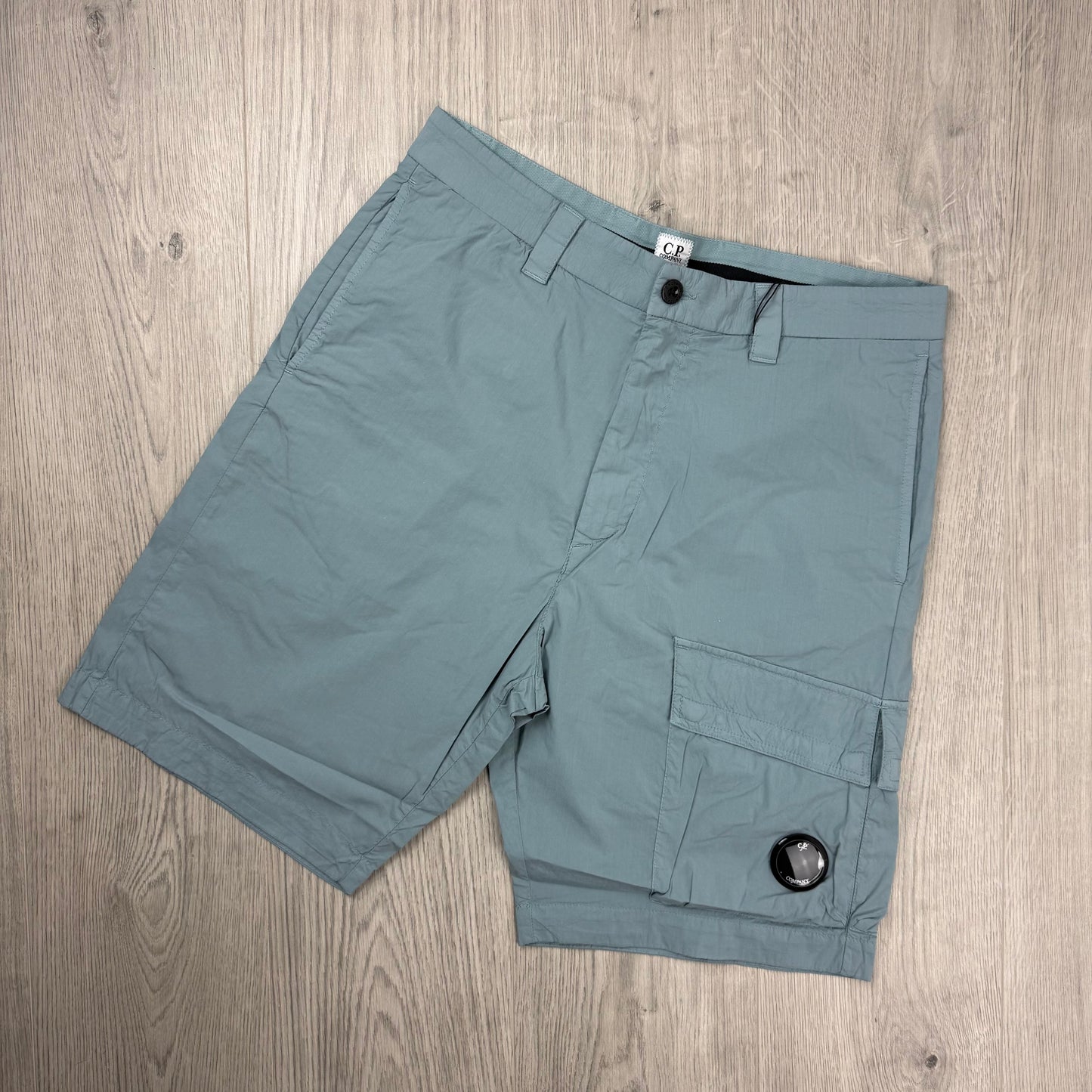 CP Company 50 Fili Cargo Shorts - Silver Blue