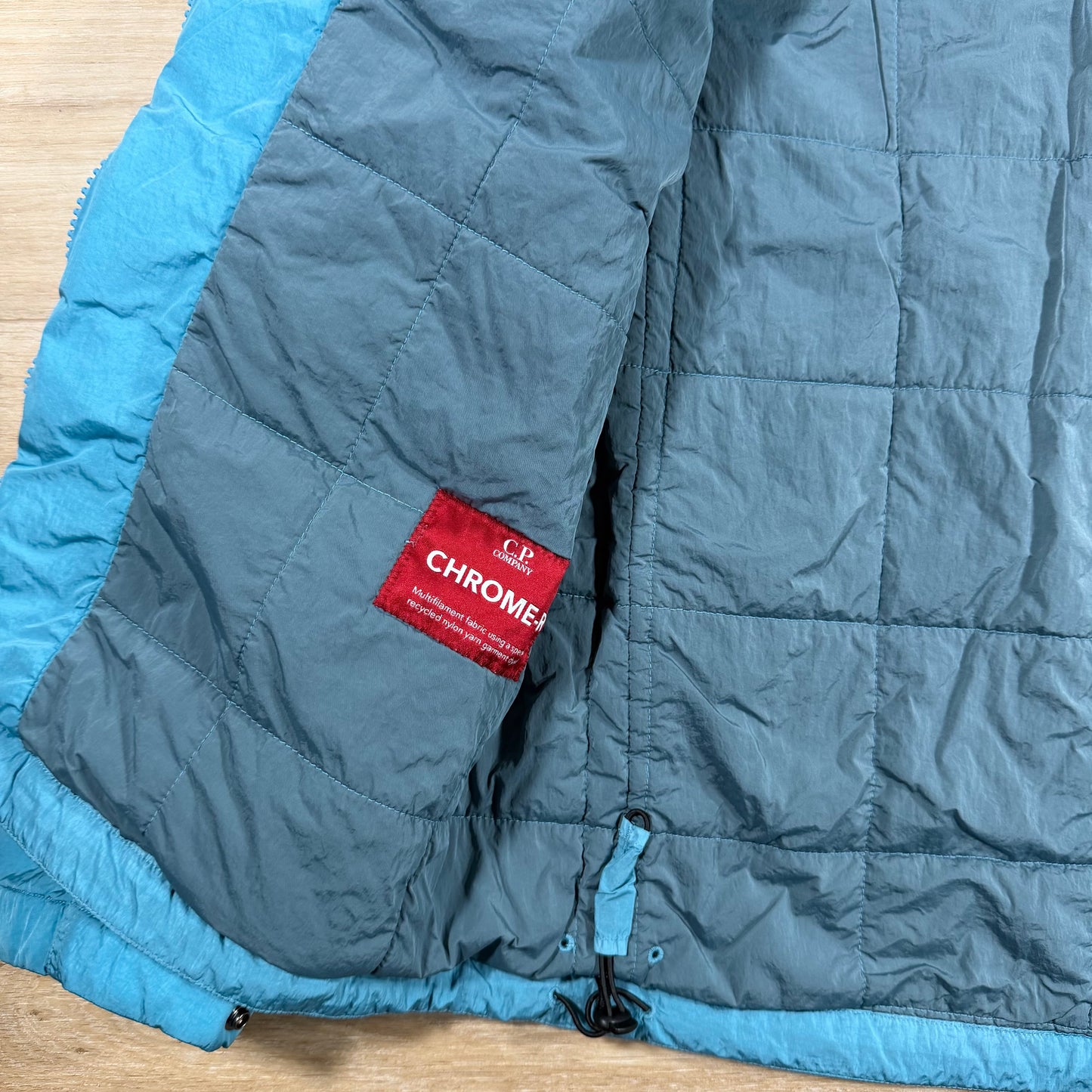 C.P. Company Chrome-R Padded Goggle Jacket in Aegean Blue