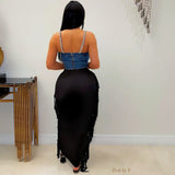 Load image into Gallery viewer, Dee denim crystal top (Blue)