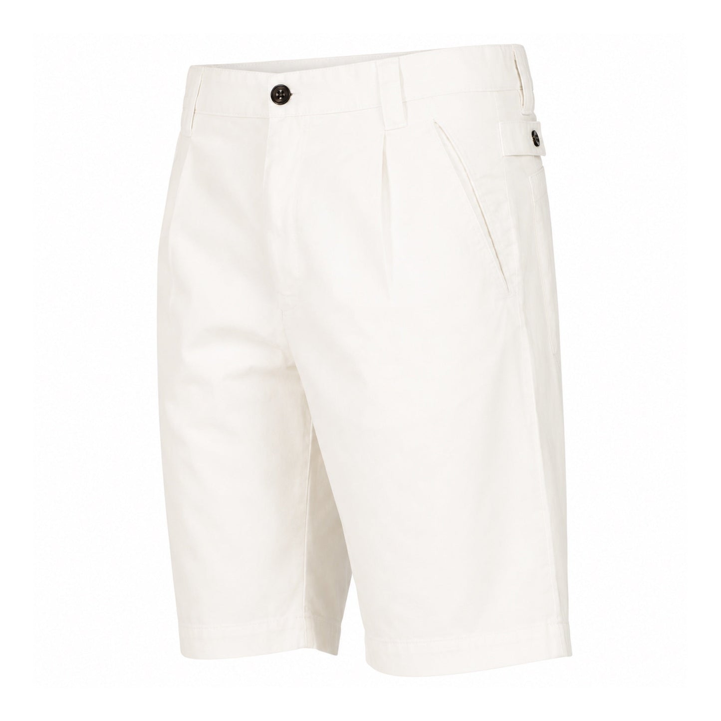 Cp Company 277A Gabardine Bermuda Pocket Patch Logo Shorts In White With Certilogo