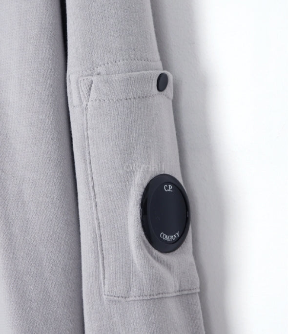 Cp Company 024A Hooded Sweatshirt In Drizzle Grey