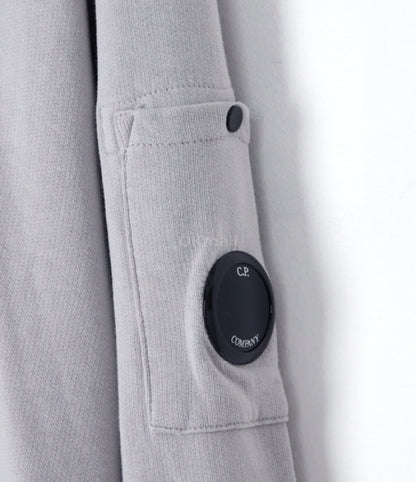Cp Company 024A Hooded Sweatshirt In Drizzle Grey