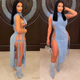 Load image into Gallery viewer, Paris crystal denim boots