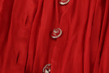 Load image into Gallery viewer, Dolce &amp; Gabbana Red Button Down Belted Midi Satin Silk Dress