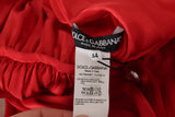 Load image into Gallery viewer, Dolce &amp; Gabbana Red Button Down Belted Midi Satin Silk Dress