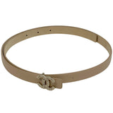 Load image into Gallery viewer, Chanel CC Logo Belt 14 Leather Beige Gold