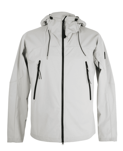 Cp Company Slim Fit Lightweight Lens Hooded Pro-Tek Jacket In Drizzle Grey
