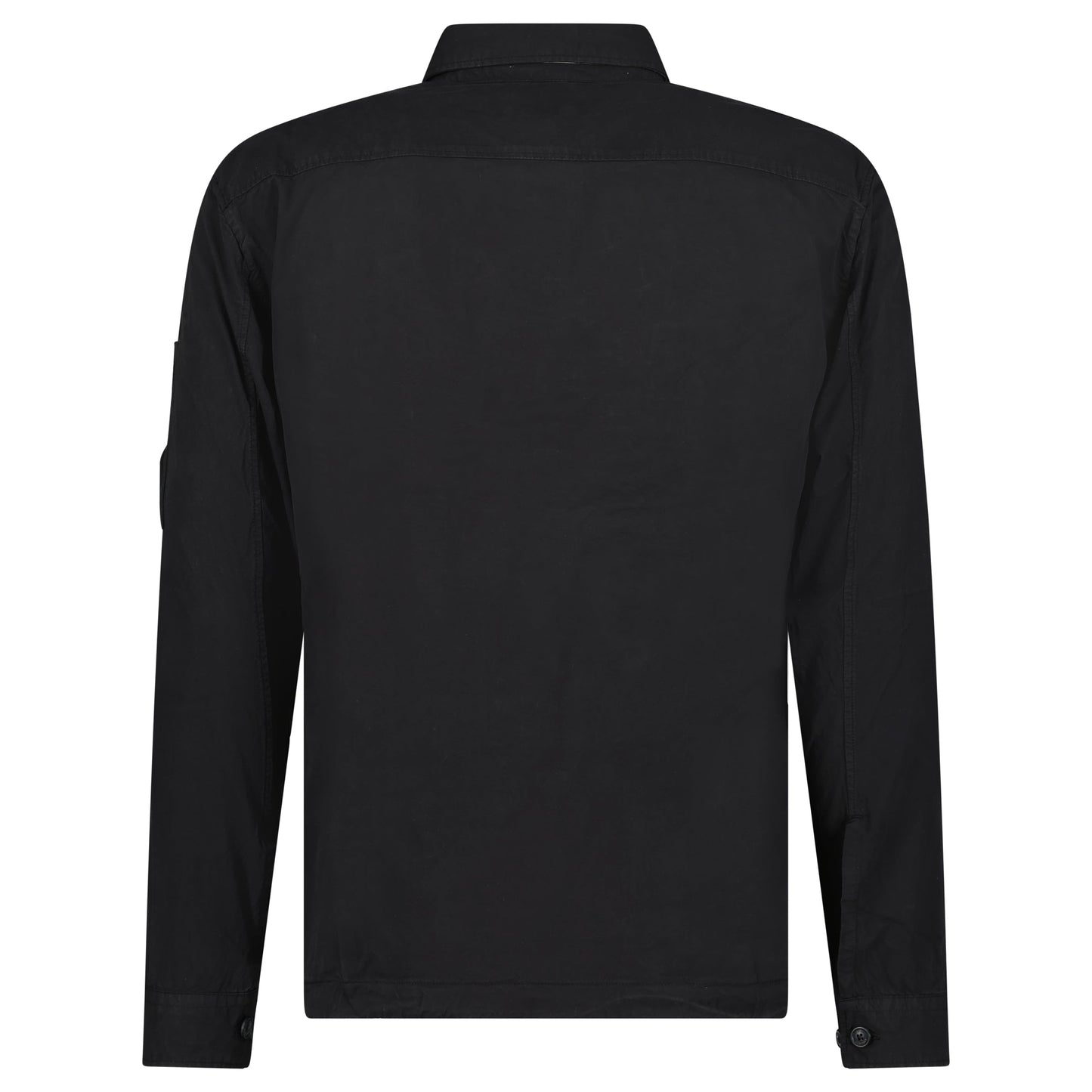 Cp Company 142A Organic Cotton Gabardine Overshirt In Black
