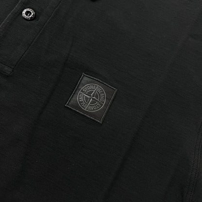 Stone Island Ghost Patch Polo Shirt - Black