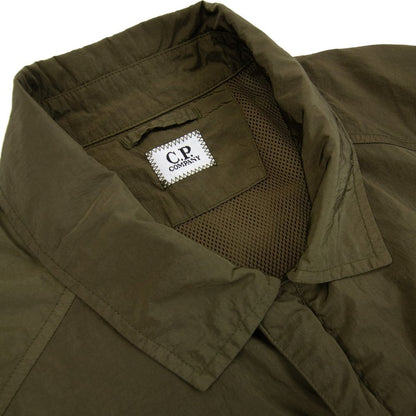 Cp Company Chrome-R Pocket Overshirt in Ivy Green